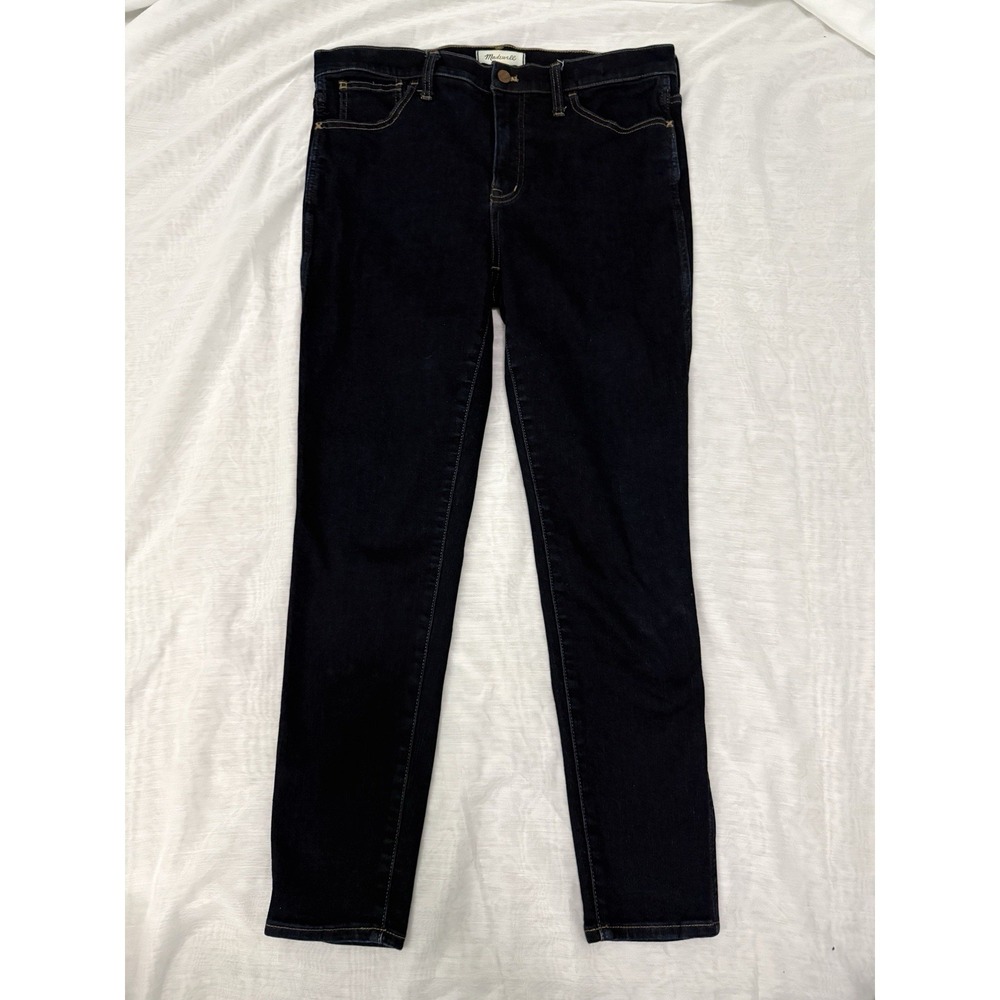 Madewell Roadtripper Jeans Dark Wash Women's Sz 31 Skinny Denim Blue Jeans NC429